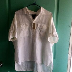 J. Crew BAIRD  MCNUTT White Women's Shirt 100% Lining